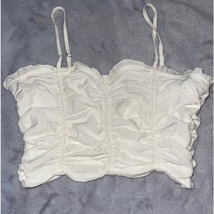 Forever 21 White Top with side Zipper and Adjustable Straps Size Large